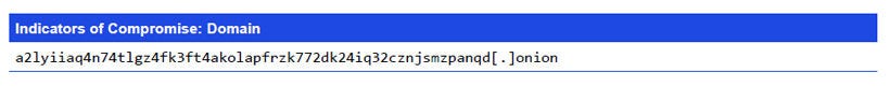 Japanese alt text: Indicators of Compromise: Domain