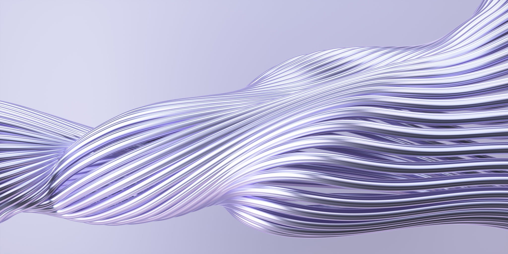 Abstract Metallic shape 3d rendered illustration.