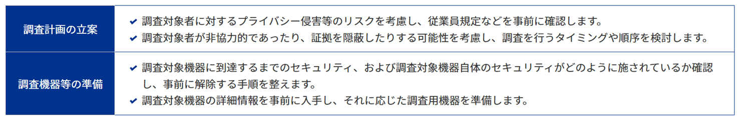 計画・準備