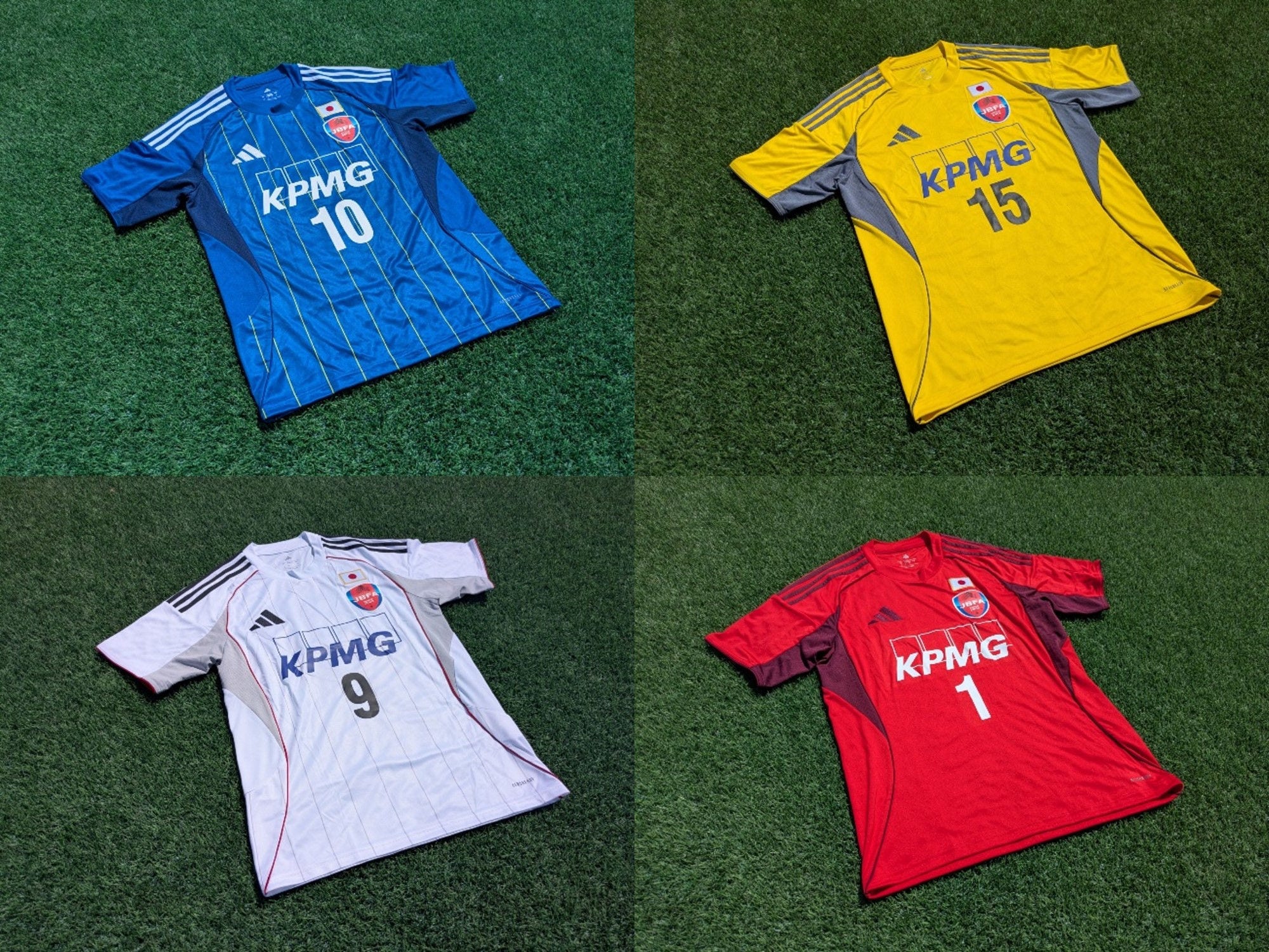リニューアルした4色のユニフォーム