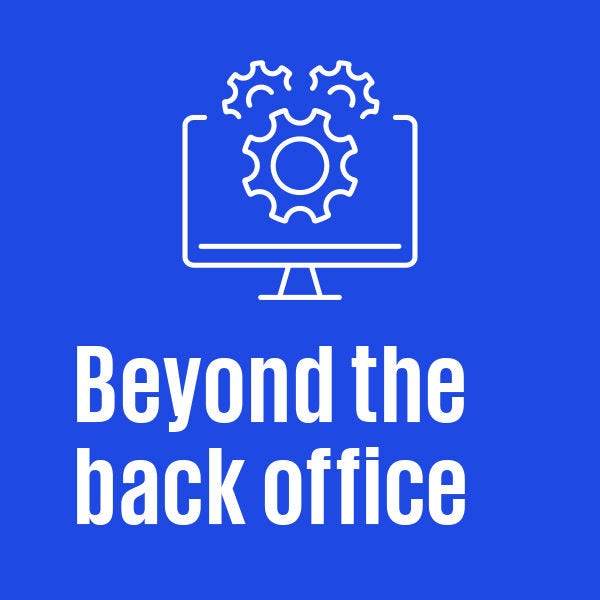 Image with text: Beyond the back office
