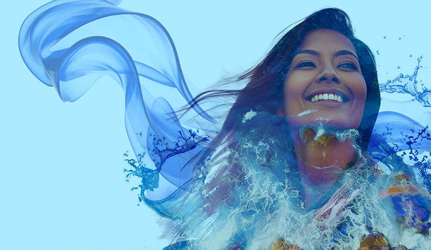 Woman smiling
