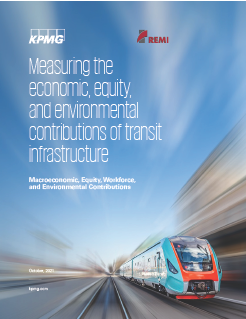 Measuring the Economic, Equity, and Environmental Contributions of Transit Infrastructure