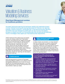Fixed asset management services for healthcare providers