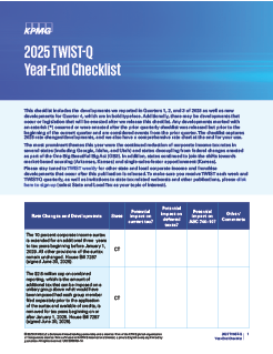 TWIST-Q - 2025 Year-End Checklist