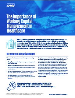 The Importance of Working Capital Management in Healthcare
